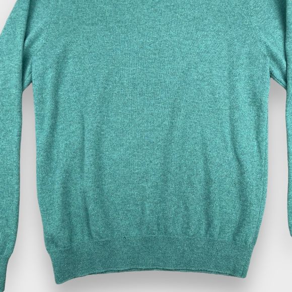 $616 PAUL SMITH 100% CASHMERE Green Crewneck Long Sleeve Sweater Mens Size M - Picture 14 of 16